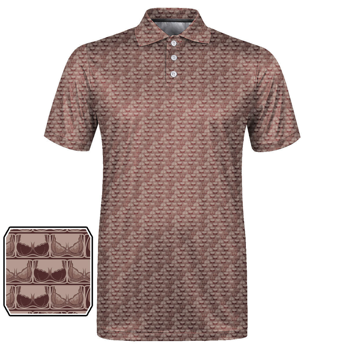 Lowrise Highleg Double Take Golf Polo Shirt 06 – flat front