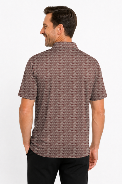 Lowrise Highleg Double Take Golf Polo Shirt 06 – male back