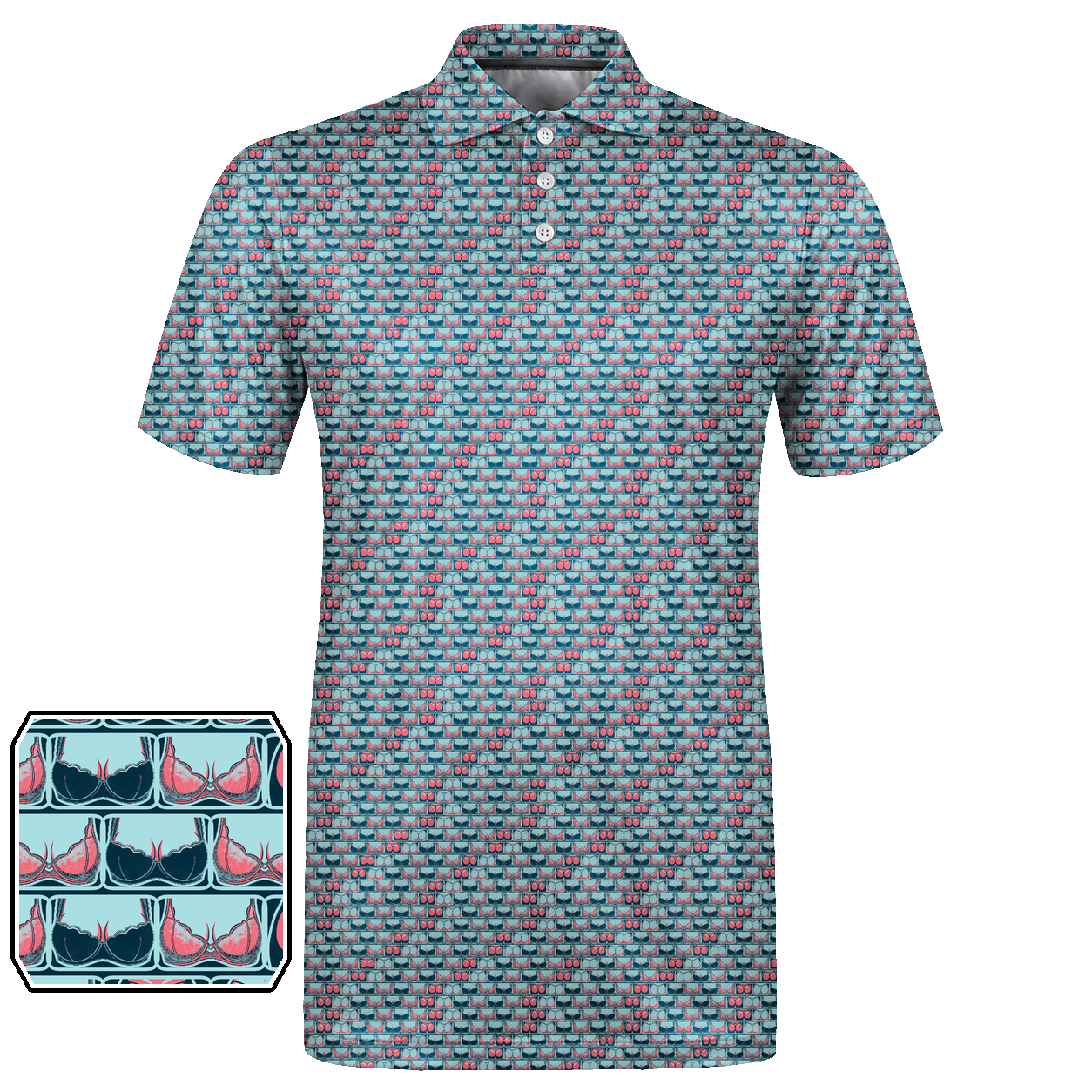 Lowrise Highleg Double Take Golf Polo Shirt 11 – flat front