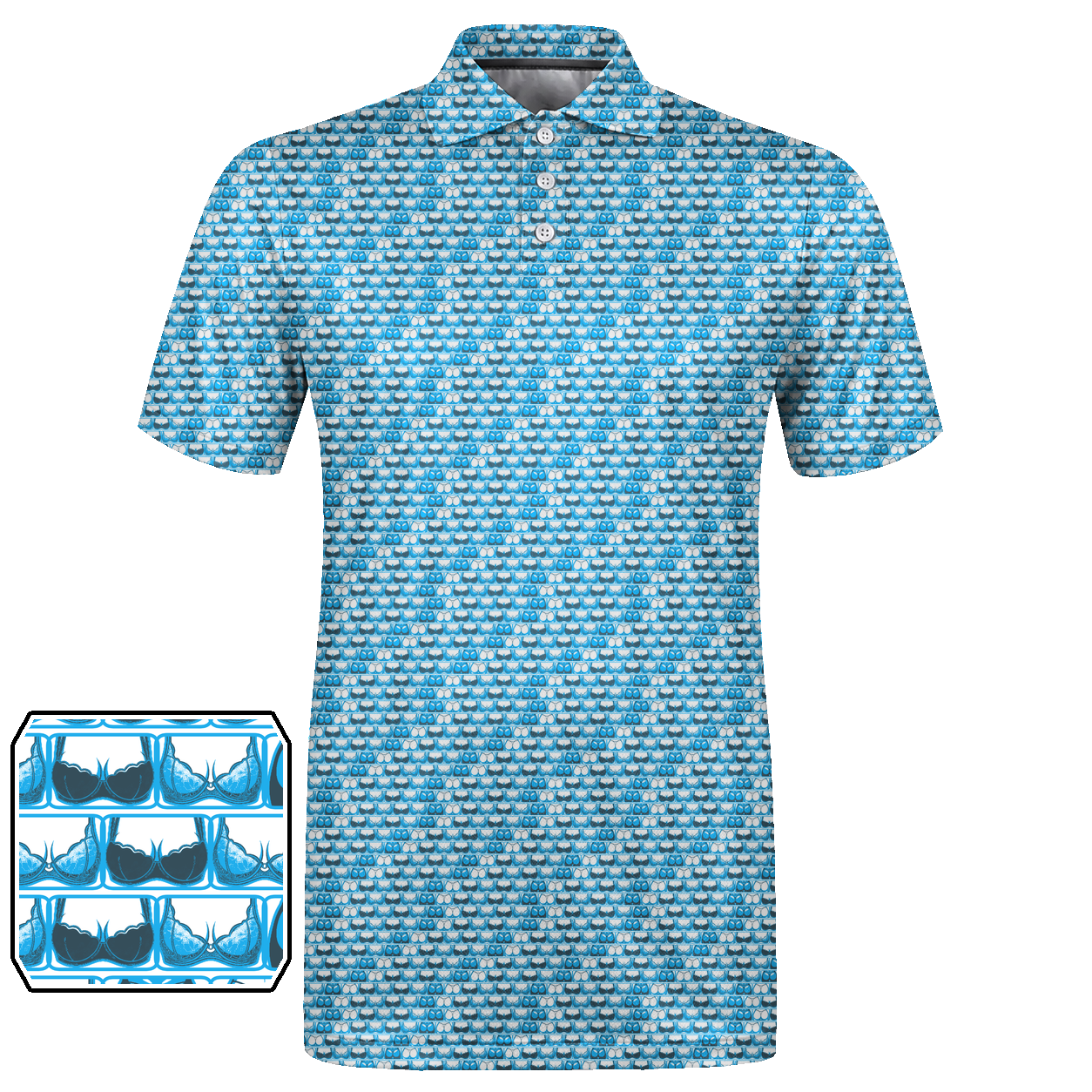 Lowrise Highleg Double Take Golf Polo Shirt 09 – flat front