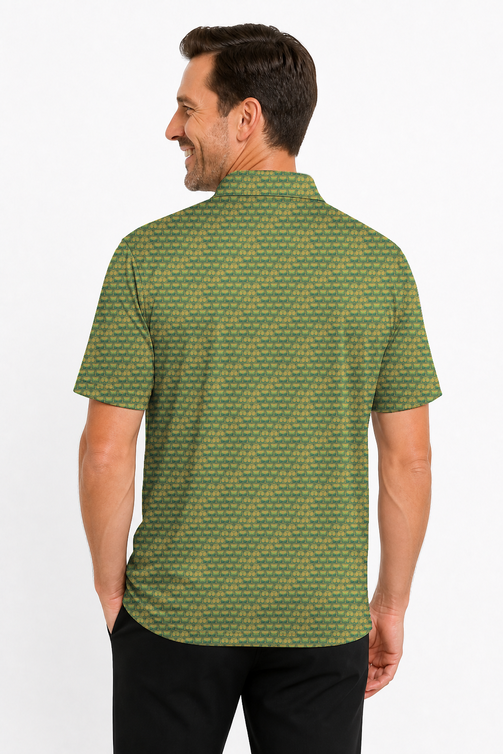 Lowrise Highleg Double Take Golf Polo Shirt 07 – male back