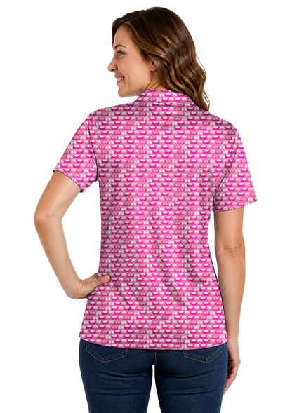 Lowrise Highleg Double Take Golf Polo Shirt 10 – female back