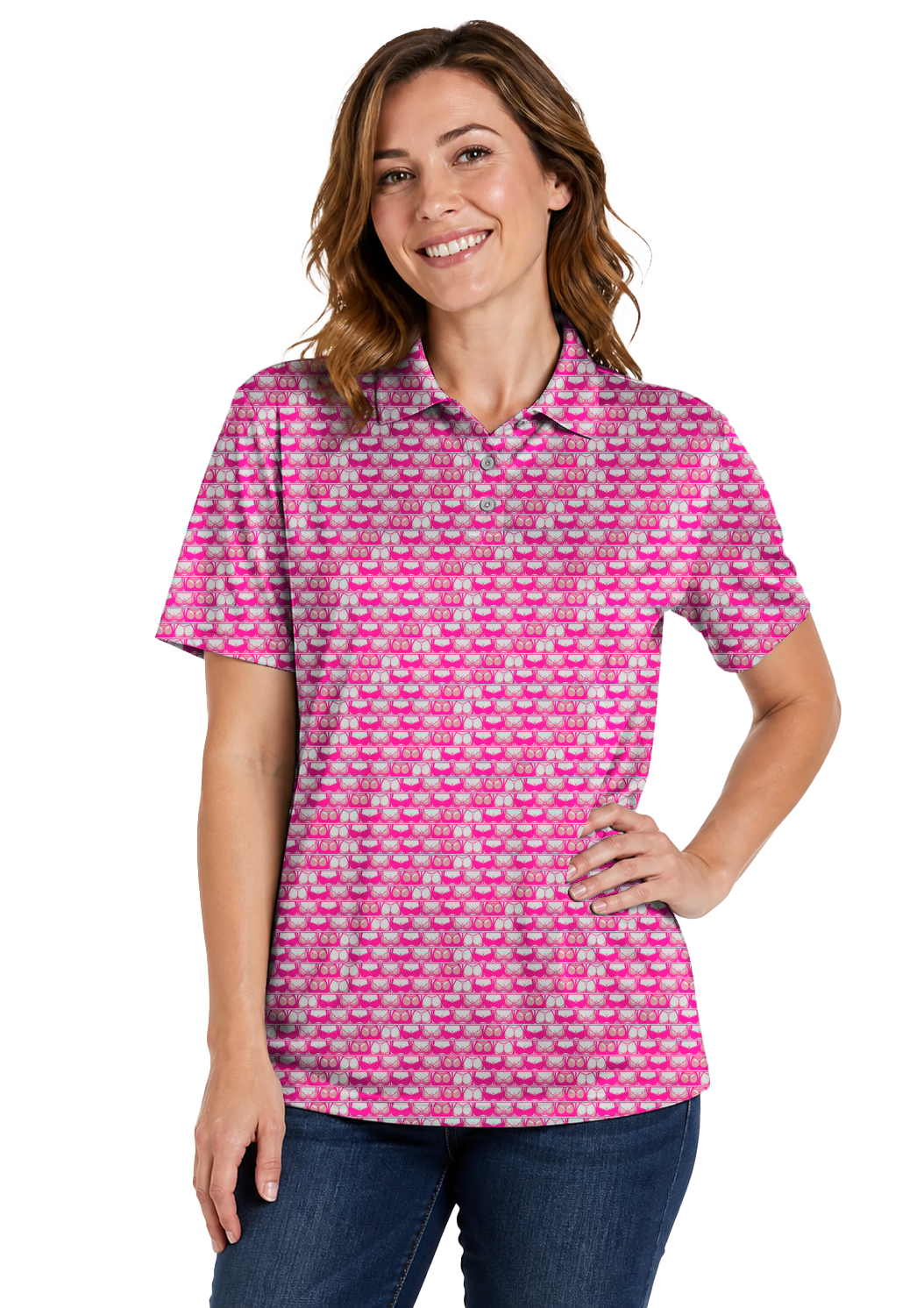 Lowrise Highleg Double Take Golf Polo Shirt 10 – female front