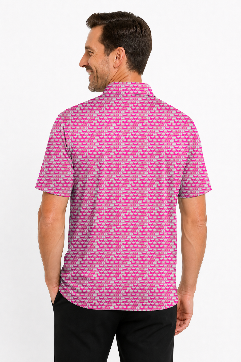 Lowrise Highleg Double Take Golf Polo Shirt 10 – male back