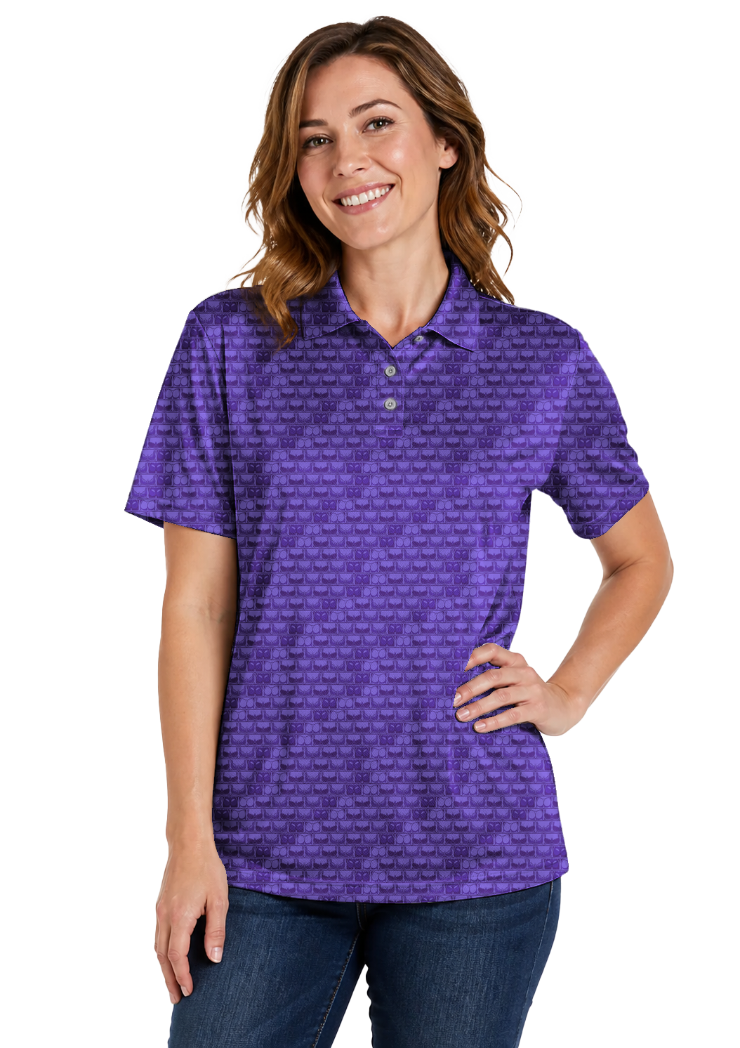 Lowrise Highleg Double Take Golf Polo Shirt 08 – female front