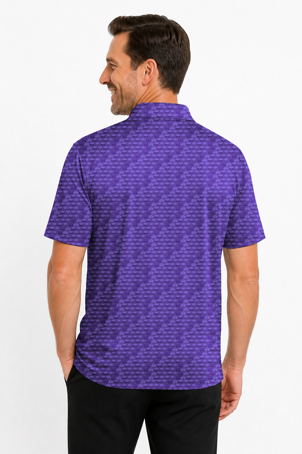 Lowrise Highleg Double Take Golf Polo Shirt 08 – male back