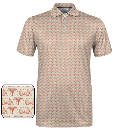 Halloween Web Bone Double Take Golf Polo Shirt 01 – flat front