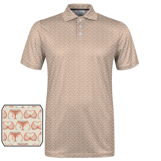 Halloween Web Bone Double Take Golf Polo Shirt 01 – flat front