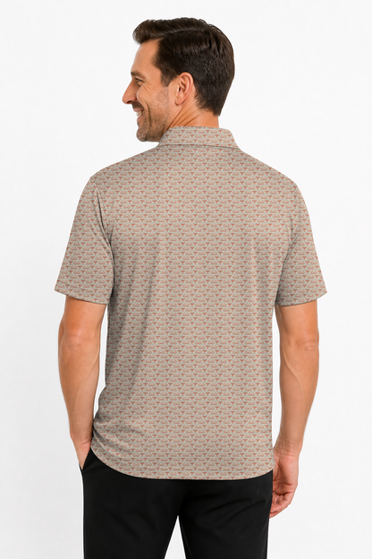 Halloween Web Bone Double Take Golf Polo Shirt 01 – male back