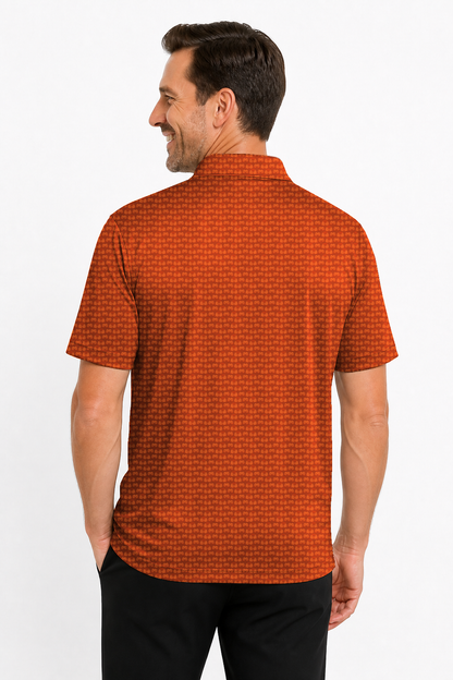 Halloween Web Bone Double Take Golf Polo Shirt 02 – male back