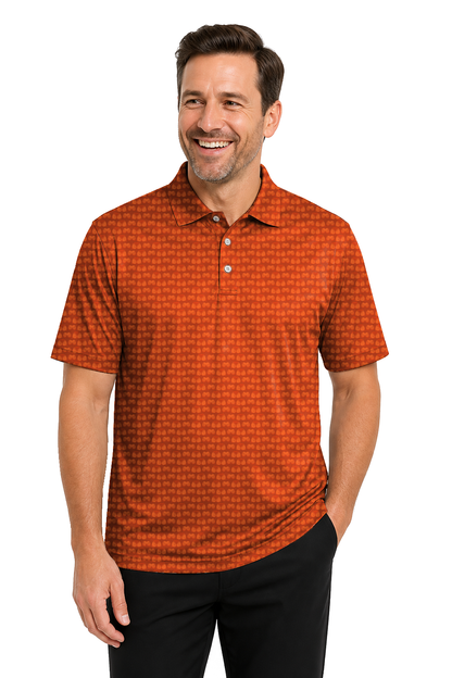 Halloween Web Bone Double Take Golf Polo Shirt 02 – male front