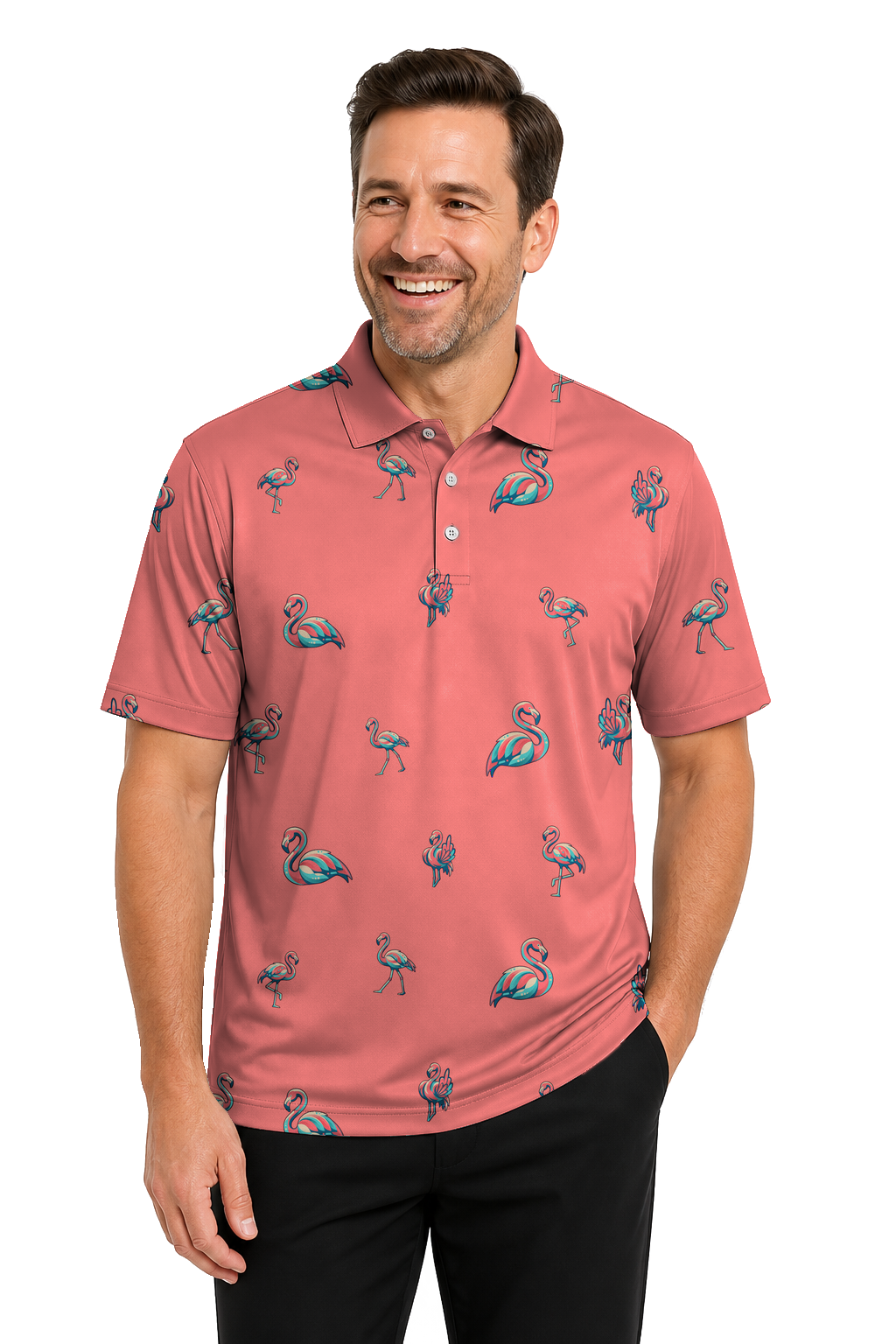 Animal Hidden 03 Flamingo Neo Memphis Resort Double Take Golf… 02 – male front