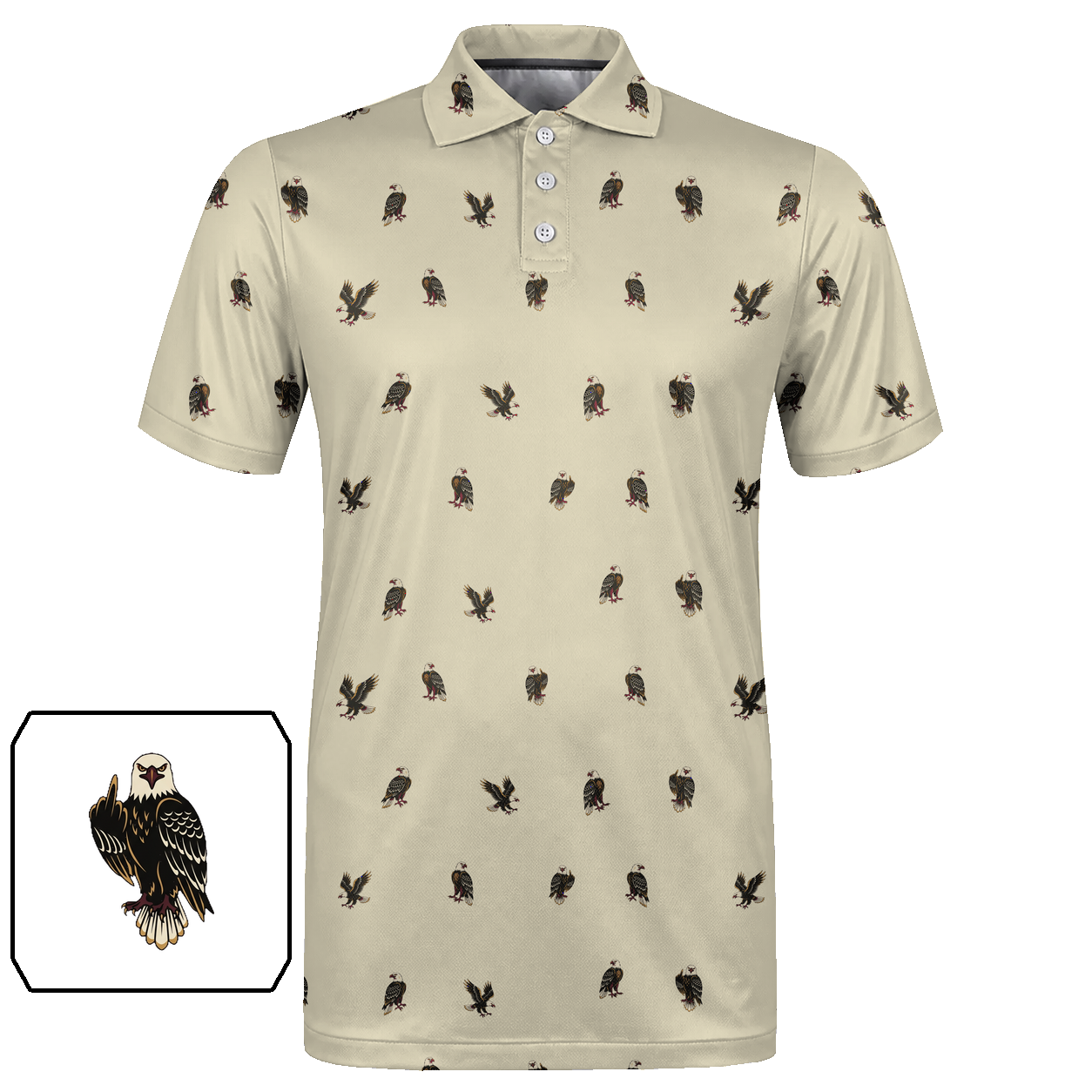 Animal Hidden 05 Bald Eagle Modern Tattoo Night Double Take… 01 – flat front