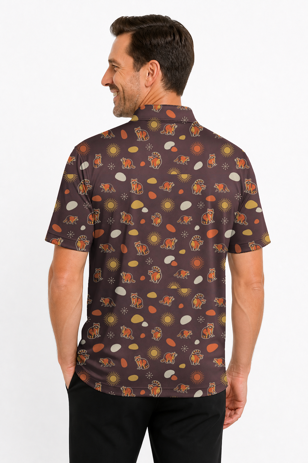 Animal Hidden 06 Raccoon Mid Century Desert Double Take Golf… 01 – male back
