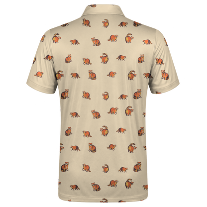 Animal Hidden 06 Raccoon Mid Century Desert Double Take Golf… 03 – flat back