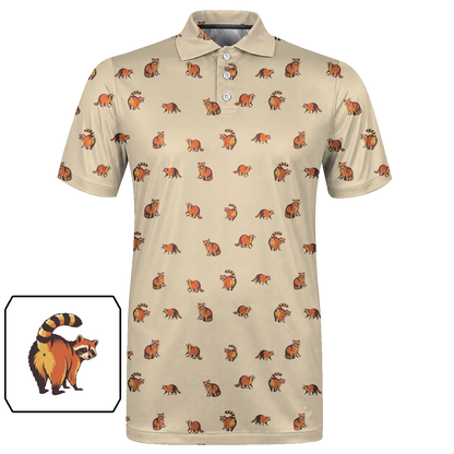Animal Hidden 06 Raccoon Mid Century Desert Double Take Golf… 03 – flat front