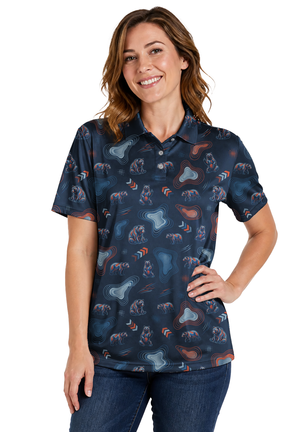 Animal Hidden 07 Black Bear Sport Tech Topography Double Take… 01 – female front