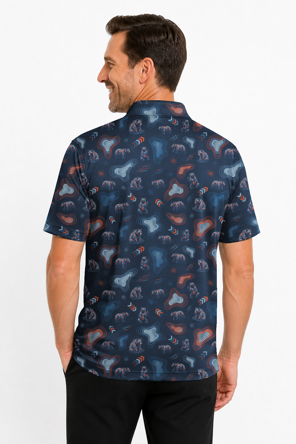 Animal Hidden 07 Black Bear Sport Tech Topography Double Take… 01 – male back