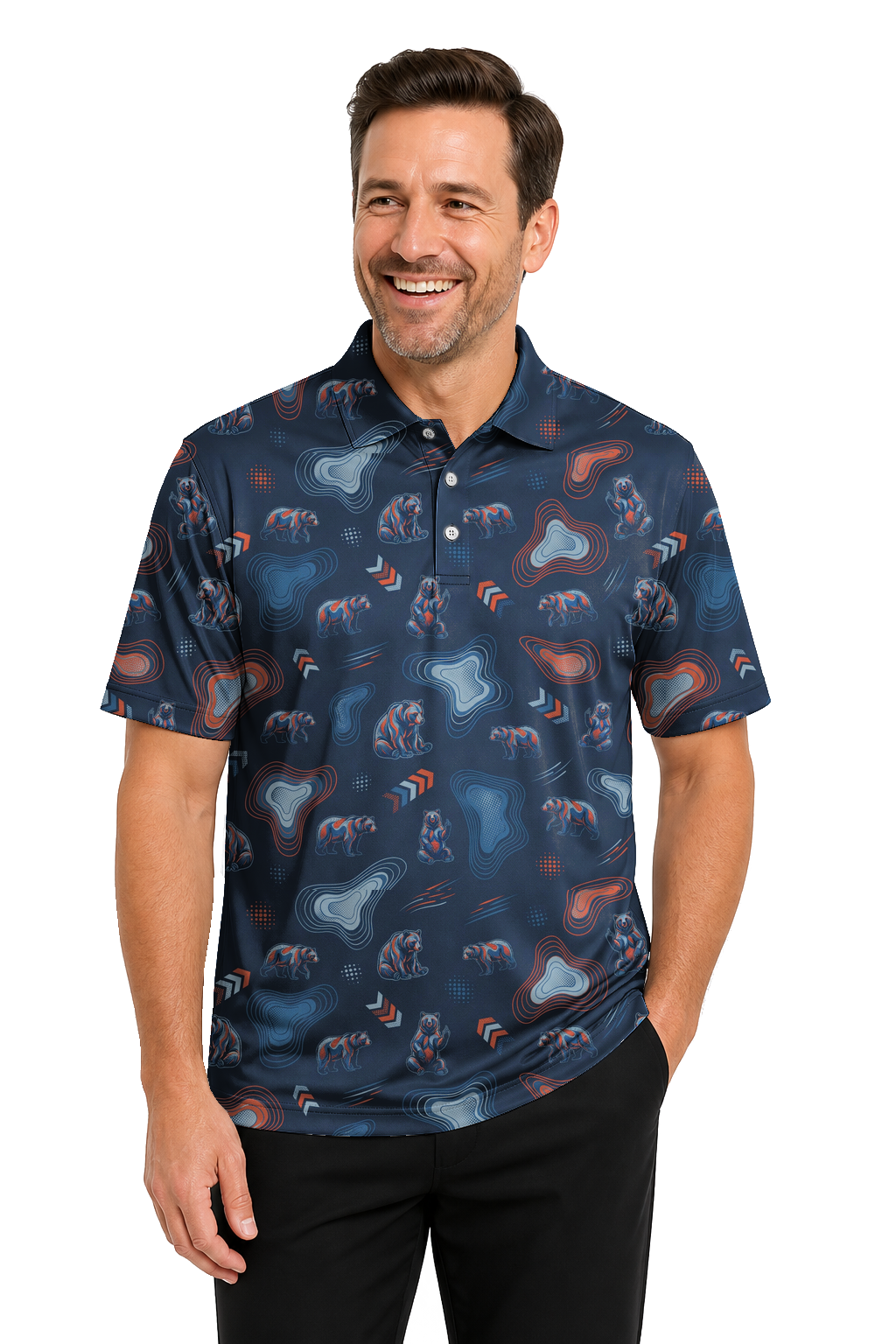 Animal Hidden 07 Black Bear Sport Tech Topography Double Take… 01 – male front