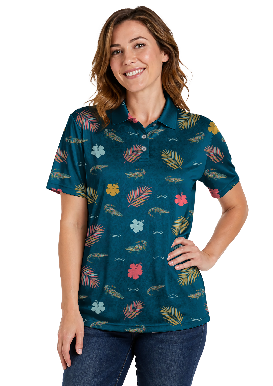 Animal Hidden 08 Alligator Tropical Botanical Maximal Double… 01 – female front