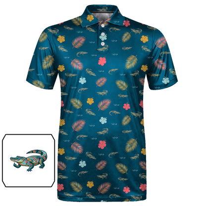 Animal Hidden 08 Alligator Tropical Botanical Maximal Double… 01 – flat front