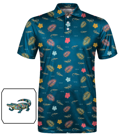 Animal Hidden 08 Alligator Tropical Botanical Maximal Double… 01 – flat front