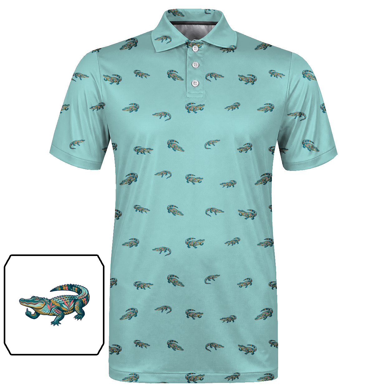 Animal Hidden 08 Alligator Tropical Botanical Maximal Double… 02 – flat front