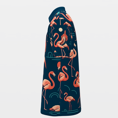 Flamingo After Dark Golf Polo Shirt – Left product view