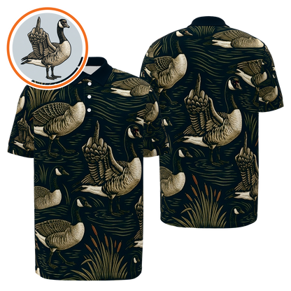 Canada Goose Marsh Lines Golf Polo Shirt – Front Back product view