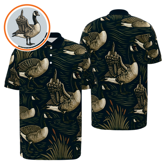 Canada Goose Marsh Lines Golf Polo Shirt – Front Back product view
