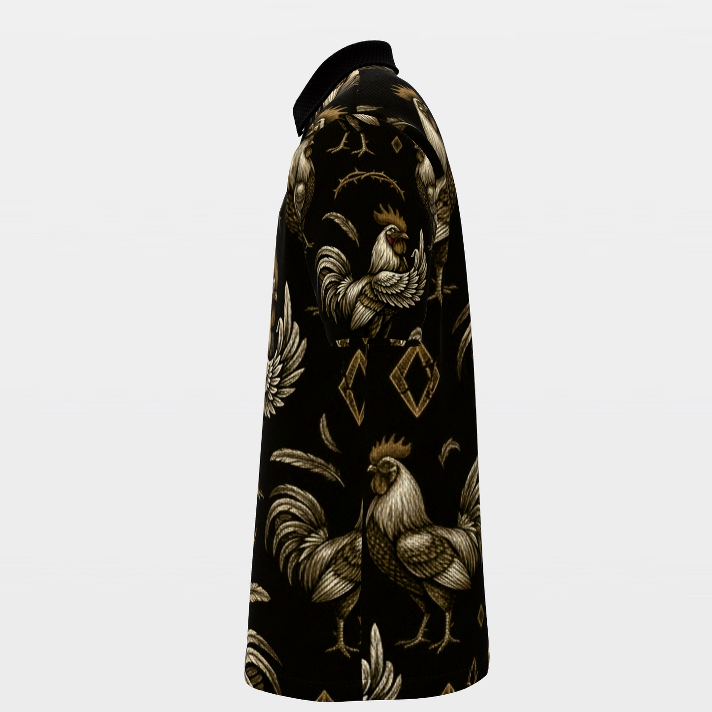 Rooster Thorn Diamond Golf Polo Shirt – Left product view