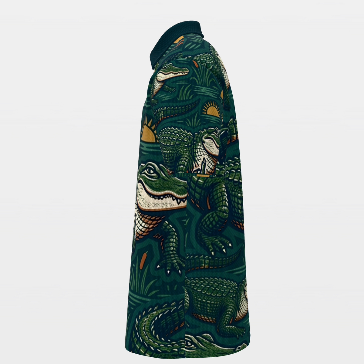 Alligator Swamp Deco Golf Polo Shirt – Left product view