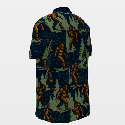 Bigfoot Pine Trail Golf Polo Shirt – Back Left product view