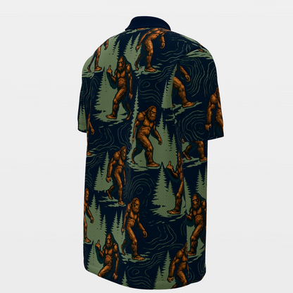 Bigfoot Pine Trail Golf Polo Shirt – Back Right product view