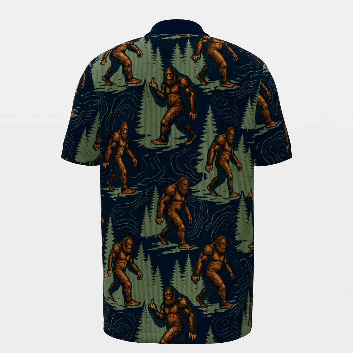 Bigfoot Pine Trail Golf Polo Shirt – Back product view