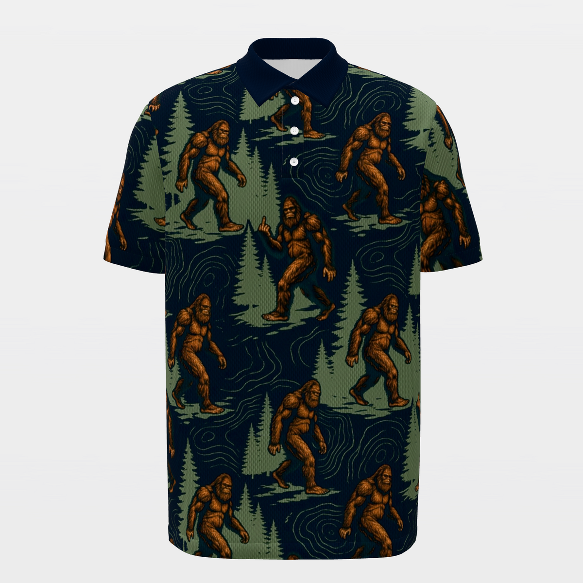 Bigfoot Pine Trail Golf Polo Shirt – Front product view