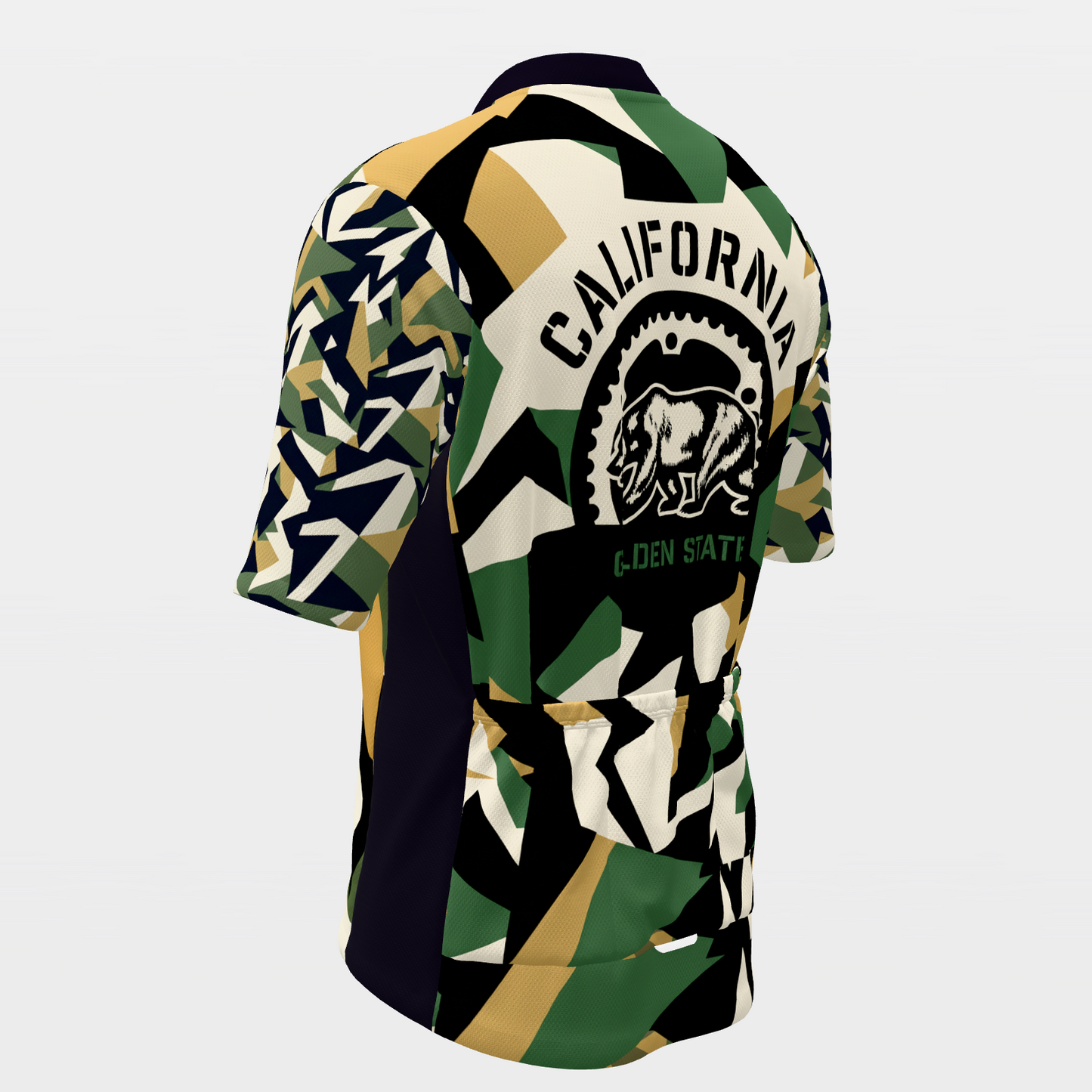 California Marine Dazzle Camo Cycling Jersey – Back Left product view