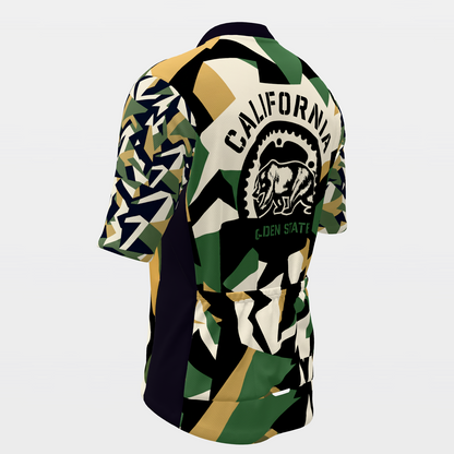 California Marine Dazzle Camo Cycling Jersey – Back Left product view