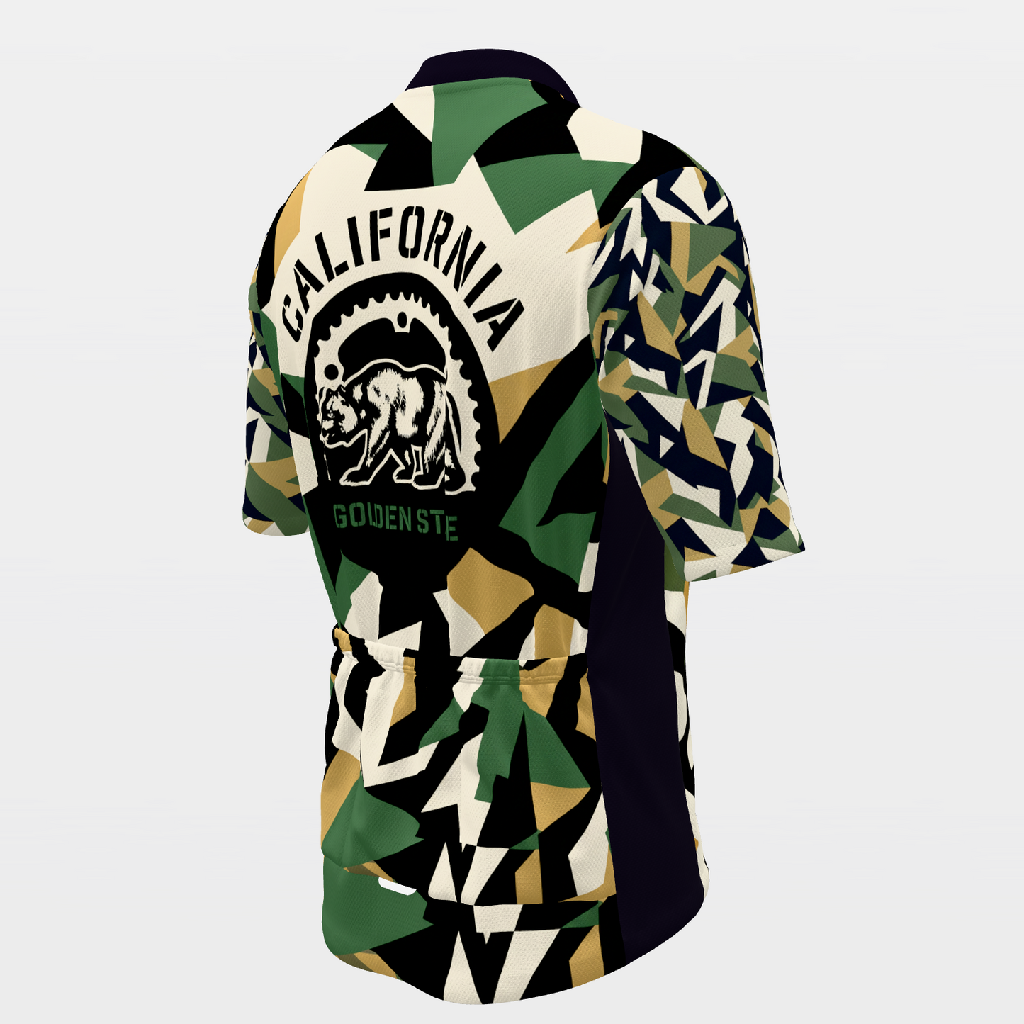California Marine Dazzle Camo Cycling Jersey – Back Right product view