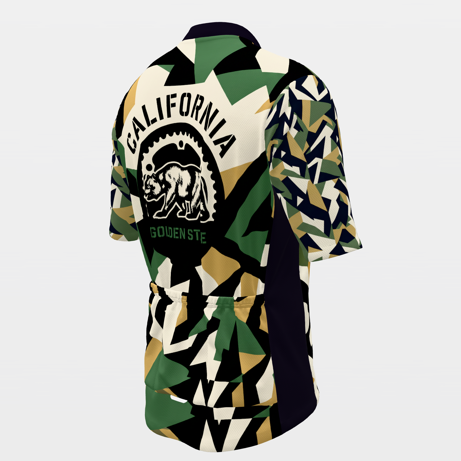 California Marine Dazzle Camo Cycling Jersey – Back Right product view