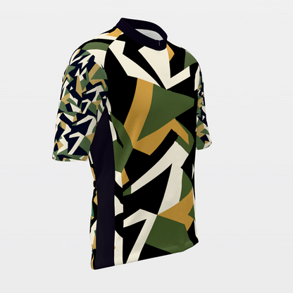 California Marine Dazzle Camo Cycling Jersey – Front Right product view