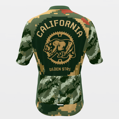 California Digital Pixel Camo Cycling Jersey – Back product view