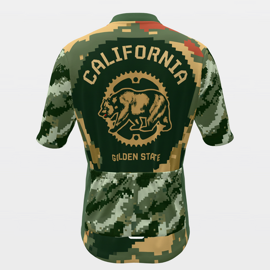 California Digital Pixel Camo Cycling Jersey – Back product view