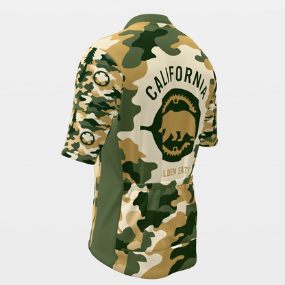 California State Silhouette Camo Cycling Jersey – Back Left product view