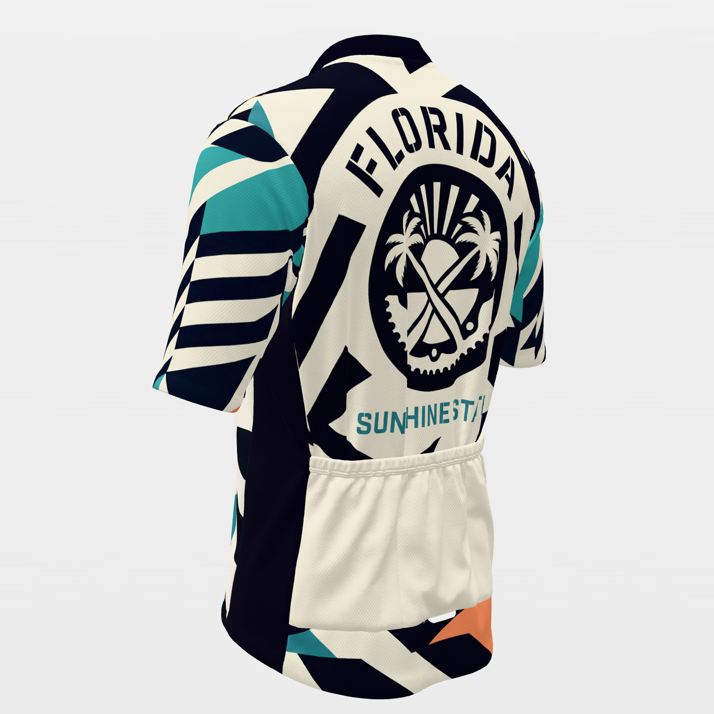 Florida Marine Dazzle Camo Cycling Jersey – Back Left product view