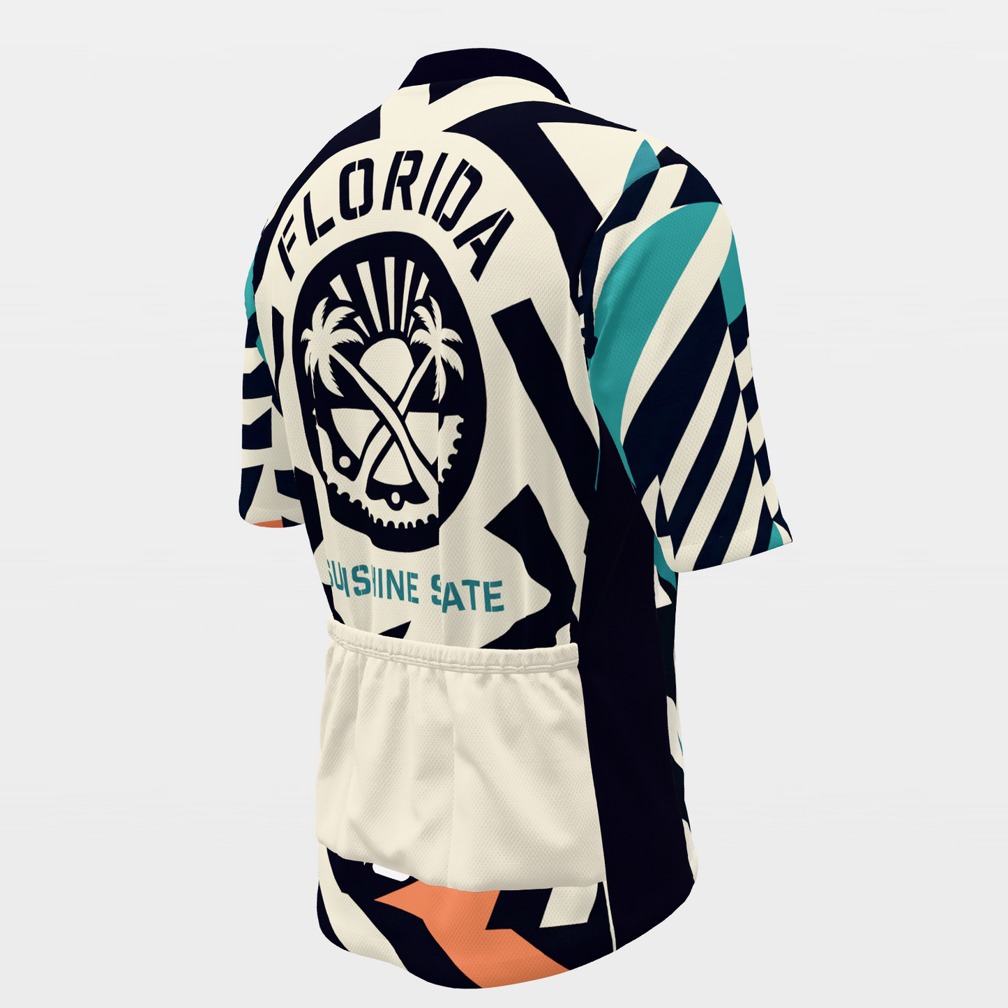 Florida Marine Dazzle Camo Cycling Jersey – Back Right product view