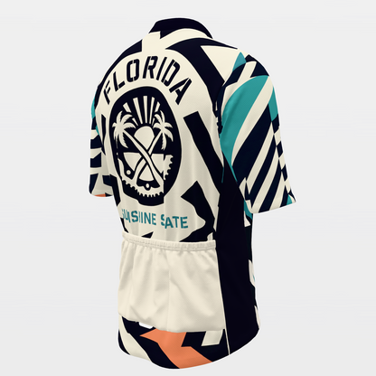 Florida Marine Dazzle Camo Cycling Jersey – Back Right product view