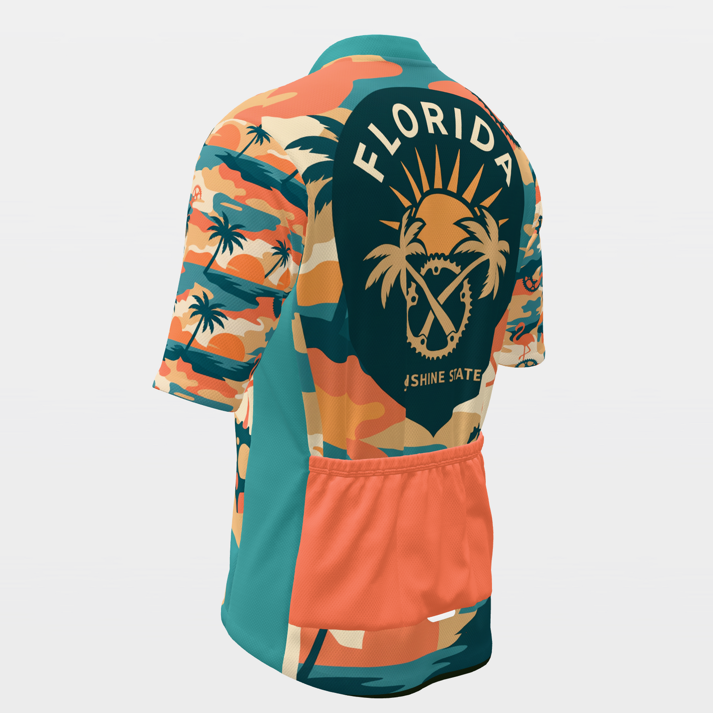 Florida State Silhouette Camo Cycling Jersey – Back Left product view