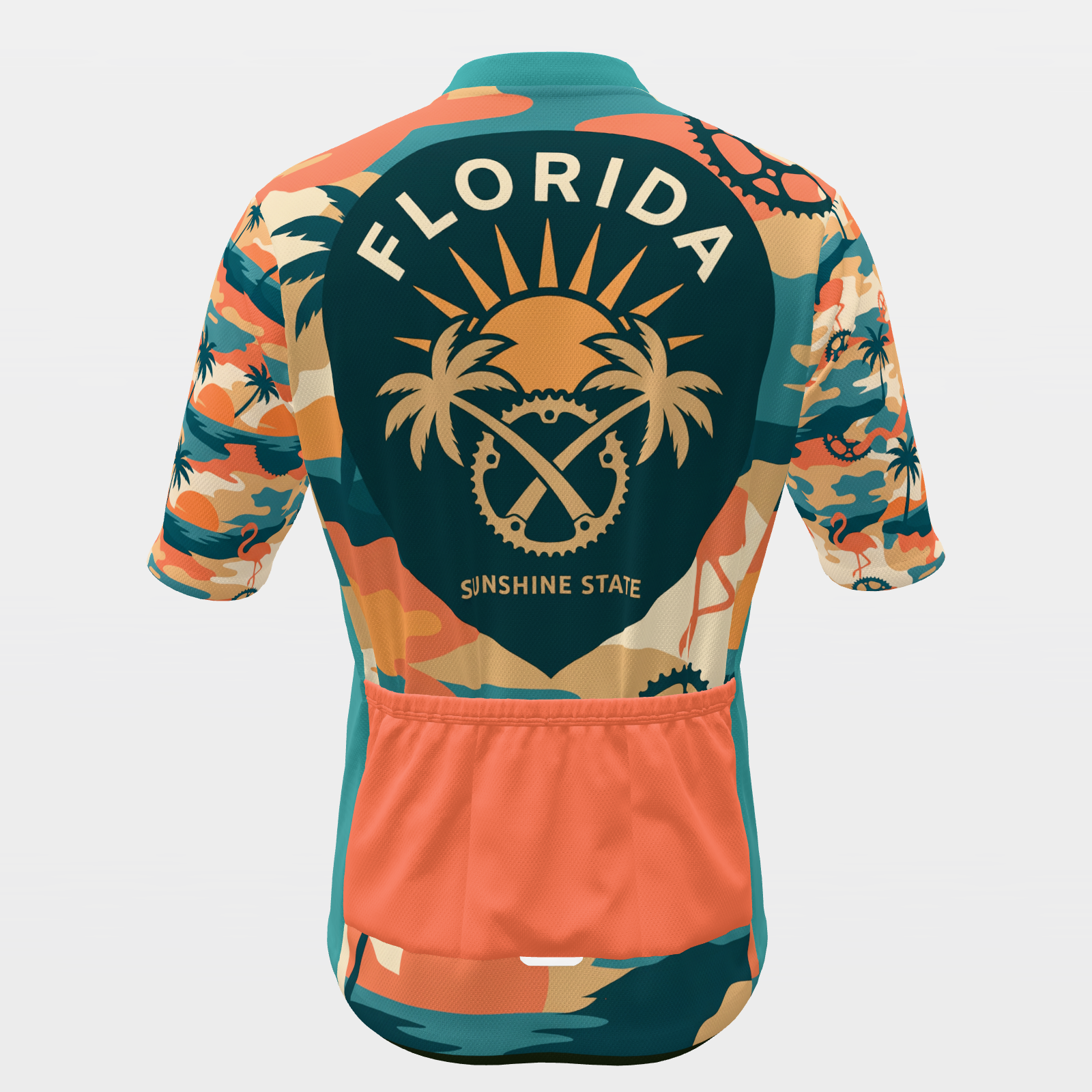 Florida State Silhouette Camo Cycling Jersey – Back product view