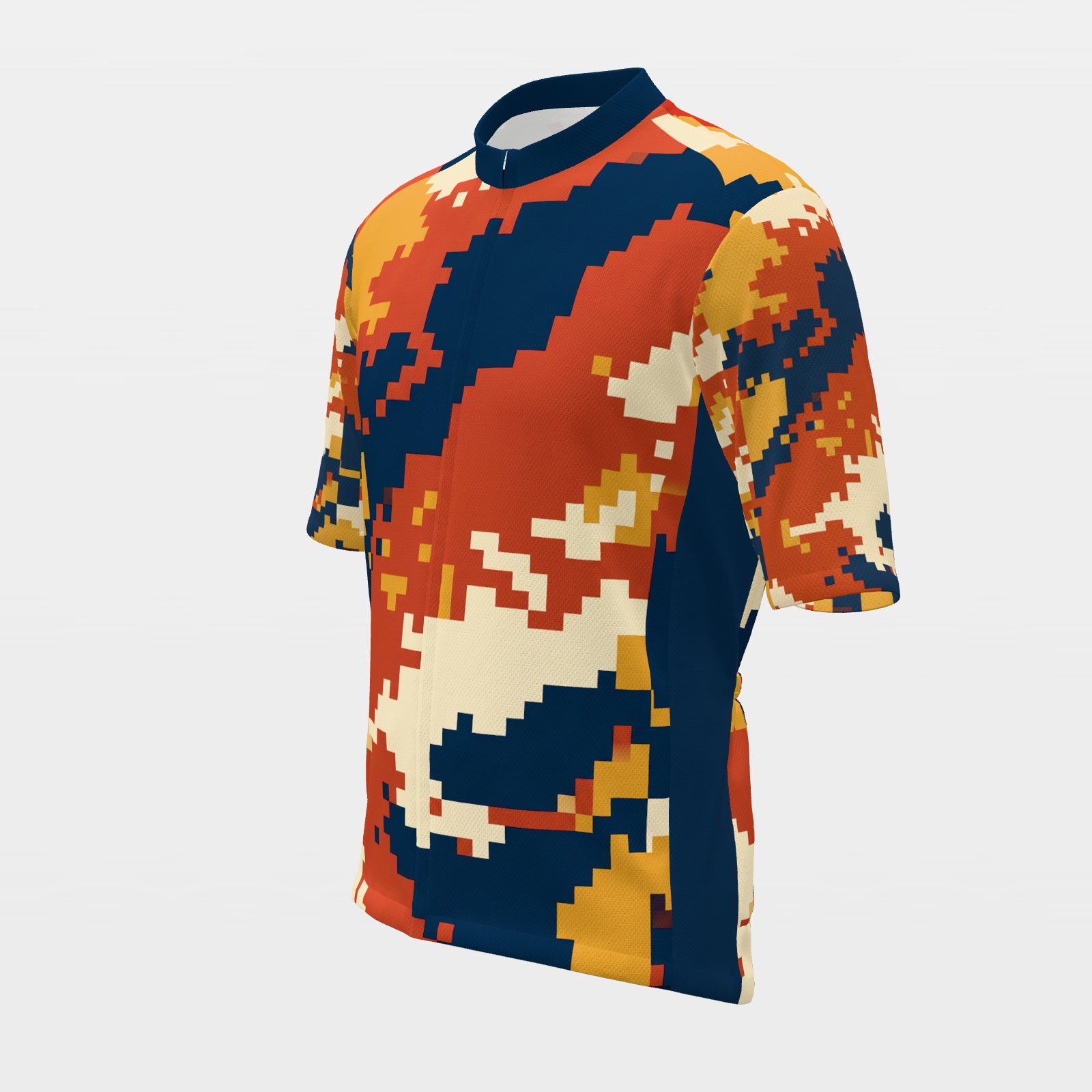 Texas Digital Pixel Camo Cycling Jersey – Front Left product view